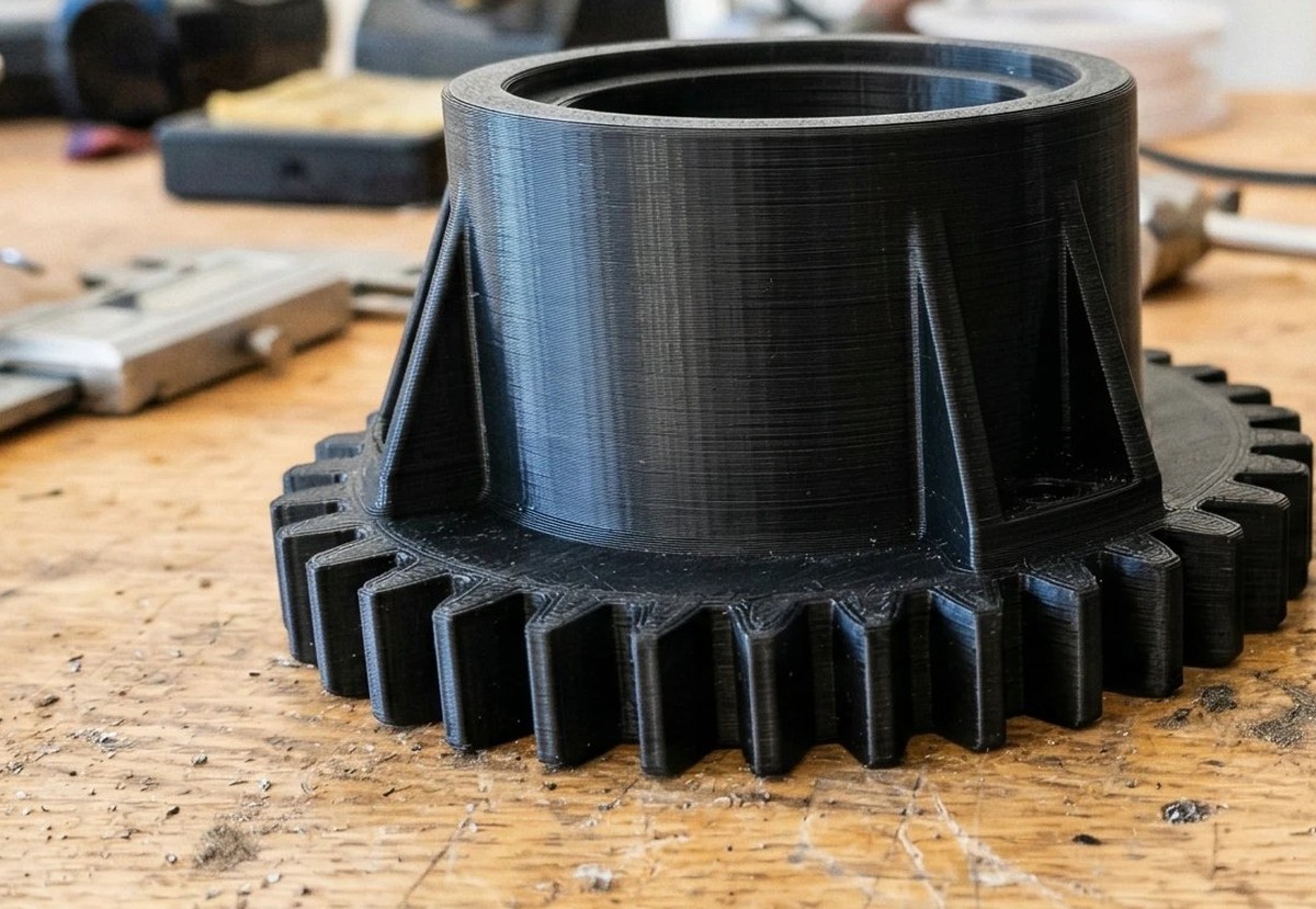 Ingranaggio ridisegnato al CAD e ristampato in 3D, compatibile